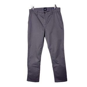 Gap | Gray Relaxed Girlfriend Cotton Chino Pants, Size 6